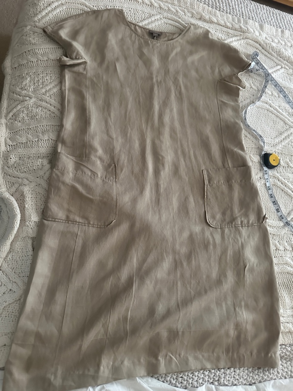 J. Jill Neutral Taupe Crewneck Shift Top